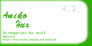 aniko hux business card
